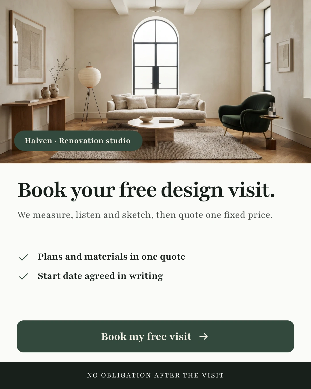 Example ad for people ready to book